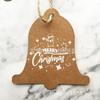 Tag de papel kraft branco impresso Boneco de Neve de Natal Sino Feliz Natal embalagem de presente para confeitaria