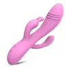 Brinquedos Sexuais - Vibradores de Coelho Transformáveis para Mulheres, Estimulação Clitoriana & Anal do Ponto G, Dildos Macios de Dupla Ponta para Solo & Parceiro, Brinquedo Adulto com 10 Vibrações