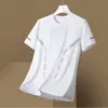 ¡Guau, Camiseta de Hombre de Corte Holgado con Diseño Personalizado y Estilo Único, Marca de Moda, Ropa de Verano de Manga Corta, Caída de Seda de Hielo, Mangas de Tres Cuartos