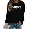 Comércio Exterior Amazon Suprimento Emergência Moletom Feminino Gola Redonda Estampado Outono e Inverno Tamanho Europeu Solto Casual Versátil