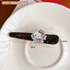 Sanrio horquilla de pico de pato larga de gato con puntos de onda acrílica, linda, dulce, corazón de niña, flequillo, clip cosmético, tocado