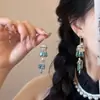 Pendientes Bohemios de Plata con Flecos de Gota de Agua Estilo Étnico Retro Pendientes de Nicho Artesanía Pesada Pendientes de Moda de Gama Alta