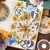 Pacote de Materiais Yanji: Tudo sobre Séries Temporais, Decoração DIY para Diário Vintage, Folhas Base, 100 Folhas