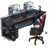 Escritorio de Computadora Escritorio de Escritorio Doble Escritorio de Dormitorio Sencillo Escritorio de Oficina Cafetería Juego Mesa y Silla Set Fibra de Carbono Eléctrico