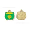 Colgante de Gota de Aceite de Trébol Accesorios de Joyería DIY Festival Irlandés Oktoberfest Llavero Cadena de Teléfono Móvil Colgante Hecho a Mano