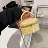 Bolso mini de cadena con patrón de rombos, modelo nuevo 2026, de alta gama, transfronterizo, bolso de mano versátil y moderno, bolso de hombro y cruzado, bolso de mujer a la moda