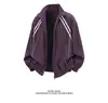 Chaqueta retro a rayas con cuello mao para hombre, marca de moda de otoño, elegante y casual, versátil, abrigo de pareja de alta gama