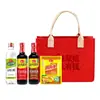 Juego de Cuatro Piezas de Polietileno Cinco Sabores de la Fortuna Haitiana: Salsa de Soja Clara, Salsa de Soja Oscura, Esencia de Pollo, Vinagre Blanco, Empaque de Bolsa de Regalo, Regalo del Día Nacional, Asequible y Útil