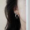 Pendientes de Aro Estilo Francés para Mujer, Diseño de Nicho Estilo Ins, Aro Simple, Modelo Nuevo, Pendientes de Alta Gama