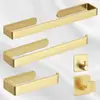 Barra de Toalla de Baño de Aluminio Espacial Transfronteriza Gancho para Ropa Portarrollos de Papel de Cocina sin Taladro Portarrollos para Servilletas de Gabinete Portarrollos para Film Plástico