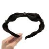 Nueva banda de satén de seda con pedrería de tela de alta gama banda para solapa de pelo estilo retro francés diadema fina accesorio para el cabello todo partido para asistencia