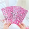 Adesivos Relevo Série Família Sanrio Adesivos de Diamante de Cristal 3D Adesivos Divertidos DIY para Crianças