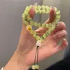 Popular Pulseira de Contas de Bambu Estilo Chinês, Coleção Retrô de Contas de Madeira, Presente de Luxo para Melhor Amigo Transmissão Ao Vivo