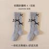 Calcetines para Niñas con Lazo Continuo Estilo Ballet Calcetines Holgados de Princesa Color Sólido Calcetines Infantiles sin Costuras de Media Pantorrilla Modernos