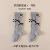 Calcetines Altos para Niños 2025 Otoño e Invierno Nuevo Estilo Calcetines Lisos de Pantorrilla con Lazo Calcetines Holgados Lisos para Niñas Calcetines de Moda