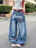 2025 Nuevo Diseño de Nicho de Moda Retro Americano Jeans Cimitarra Unisex Sueltos Versátiles