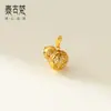 Colgante de Calabaza Hueca Electrochapado en Plata de Ley 925, Charm para Pulsera Incrustado Finamente Elaborado, Accesorios de Material de Tejido de Cuerda Hecho a Mano Q0326