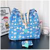Bolsa de Compras Dobrável Verde Japonesa Desenho Animado Fofa Leve Grande Capacidade Bolsa de Ombro Grande Feminina Estilo Ins Presente