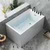 Bañera Profunda Integrada Acrílica para Alojamiento Familiar Estilo Japonés para el Hogar Tamaño Pequeño Independiente para Adultos Mini Bañera de Inmersión Profunda