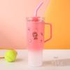 Nuevo vaso de plástico de tres piezas con degradado, gran capacidad, portátil, con ventosa, para exteriores, 40 oz, vaso de agua deportivo