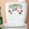 Navidad Hoja Nueva Bola Colgante Colorida Tanque del Inodoro Asiento del Inodoro Pegatinas Decorativas Atmósfera Festiva Decoración del Hogar