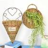 Cesta de mimbre para colgar en la pared, cesta de mimbre para flores, cesta de mimbre para colgar en la pared, maceta de mimbre, cesta de flores, cesta colgante para arreglos florales