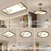 Lámpara de Techo Estética Estilo BambooSong de Tinta para Sala de Estar, Madera de Nogal Negro, Estilo Chino Nuevo, Diseño Vintage de Hoja de Bambú, Iluminación para Dormitorio y Comedor