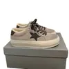 Zapatos Desgastados Sucios de Cuero Genuino Estilo Coreano, Zapatos de Piel de Cordero, Zapatos de Algodón con Forro de Felpa de Estrella, Zapatos Planos Casuales para Mujer, Tenis