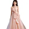 Vestido de Noche Rosa sin Tirantes Diseño de Ensueño de Hada Vestido para Ceremonia de Mayoría de Edad Graduación Anfitriona Actuación en Escenario para Mujeres