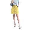 Refrescando para o Verão! Calça Bermuda Anti-Rugas de Verão com Linhas Verticais, Casual que Cobre a Carne e a Virilha, Shorts de Cintura Alta Sem Ferro para Mulheres