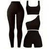 Ropa de Yoga Transfronteriza Europea y Americana Traje de Mujer Chaleco Seamless de Alta Elasticidad Mallas de Gimnasio Transpirables Absorbe el Sudor Pantalones de Fitness
