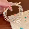 Pulseira de zircônia com borboleta de camada dupla simples, moderna, elegante, de celebridade da internet, para o dia a dia, versátil, nova pulseira, pulseira atacado