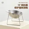 Tigela de aço inoxidável para gato, tigela de ração para gato, tigela de ração para pet, tigela de água, tigela de comida, tigela para cachorro de estimação, tigela inclinada para proteger a coluna cervical