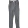 8117 Leggings a cuadros y a rayas con forro polar de invierno pantalones para mujer de mediana edad y mayores talla grande elásticos para exteriores ajustados tipo bota