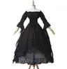 Vestido de Renda com Manga Sino Vestido Retro Gótico Vestido de Cosplay Vestido de Baile Princesa Estilo Princesa