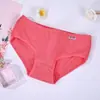 A001 Atacado de Roupa Íntima Feminina 100% Algodão, Estilo Jovem Calcinha de Algodão Puro na Virilha Baixa, Respirável, Pacote com 12