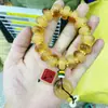 Pulsera de cuentas redondas de imitación de cuerno de antílope al por mayor de fábrica pulsera de cuentas de cuerno tarjeta de texto para jugar tarjeta de seguridad tarjeta de la nada joyería círculo único