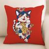 Nueva Serie Gato de la Fortuna y el Tesoro Funda de Almohada Hogar Oficina Cojín de Sofá Funda de Cojín Venta al por Mayor Asiento