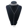 Tendencia de moda europea y americana collar vintage de diamantes brillantes multicapa collar popular cuello de haz aleación soldadura completa de diamantes collar