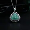 Colgante de Buda con Incrustaciones de Jadeíta Natural Collar de Buda de Jadeíta Grado A Colgante de Jade