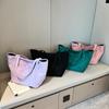 Bolso Casual Transfronterizo de Gran Capacidad para Mujer Bolso Tote de Hombro Textil de Moda Popular en Internet 2024 para Mujer
