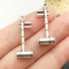 Accesorios para Joyería DIY Notas Musicales Guitarra Colgante de Aleación Vintage Antiguo Plata Llavero Pendientes Collar Dijes Pequeños