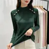 Top casual elegante de otoño e invierno de ajuste slim, capa interior térmica de moda con cuello medio alto, transfronterizo del sudeste asiático