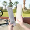 Funda de Hombro para Cinturón de Seguridad de Coche Rellena Color Sólido Protector de Cinturón de Seguridad de Coche Piel Sintética de Conejo Accesorios de Interior de Coche