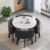Mesa de negociación simple y juego de sillas recepción negociación ocio mesa redonda mesa de reuniones comercial tienda de té con leche y postres mesa y sillas no