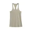 Regata longa branca de gola U, com caimento solto, para mulheres, nova peça de outer wear casual de verão, top sem mangas estilo preguiçoso