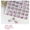 Novos enfeites de unha de diamante rosa atacado ultra-flash de vidro em forma de fundo pontiagudo ornamentos de diamante amor gota de água gordura acessórios de unha