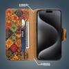 Denior es Adecuado para Funda de Teléfono Impresa para Iphone18Promax y Funda Protectora de Corcho para Billetera Apple 17Promax
