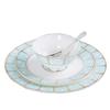 Conjunto de Pratos Moderno Simples Cerâmica de Jingdezhen Louça de Mesa Porcelana Fina Tigelas e Combinação de Hashis Presente para Casa Atacado