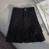 Moda Coreana para Mujer Falda con Volantes Versátil Cintura Alta Ajustada Línea A Cadera Falda Primavera Temprana 2023 Nuevo